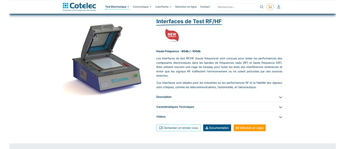 Pointes de test et interfaces de test en kit pour applications PCB, connecteurs, faisceaux et batteries